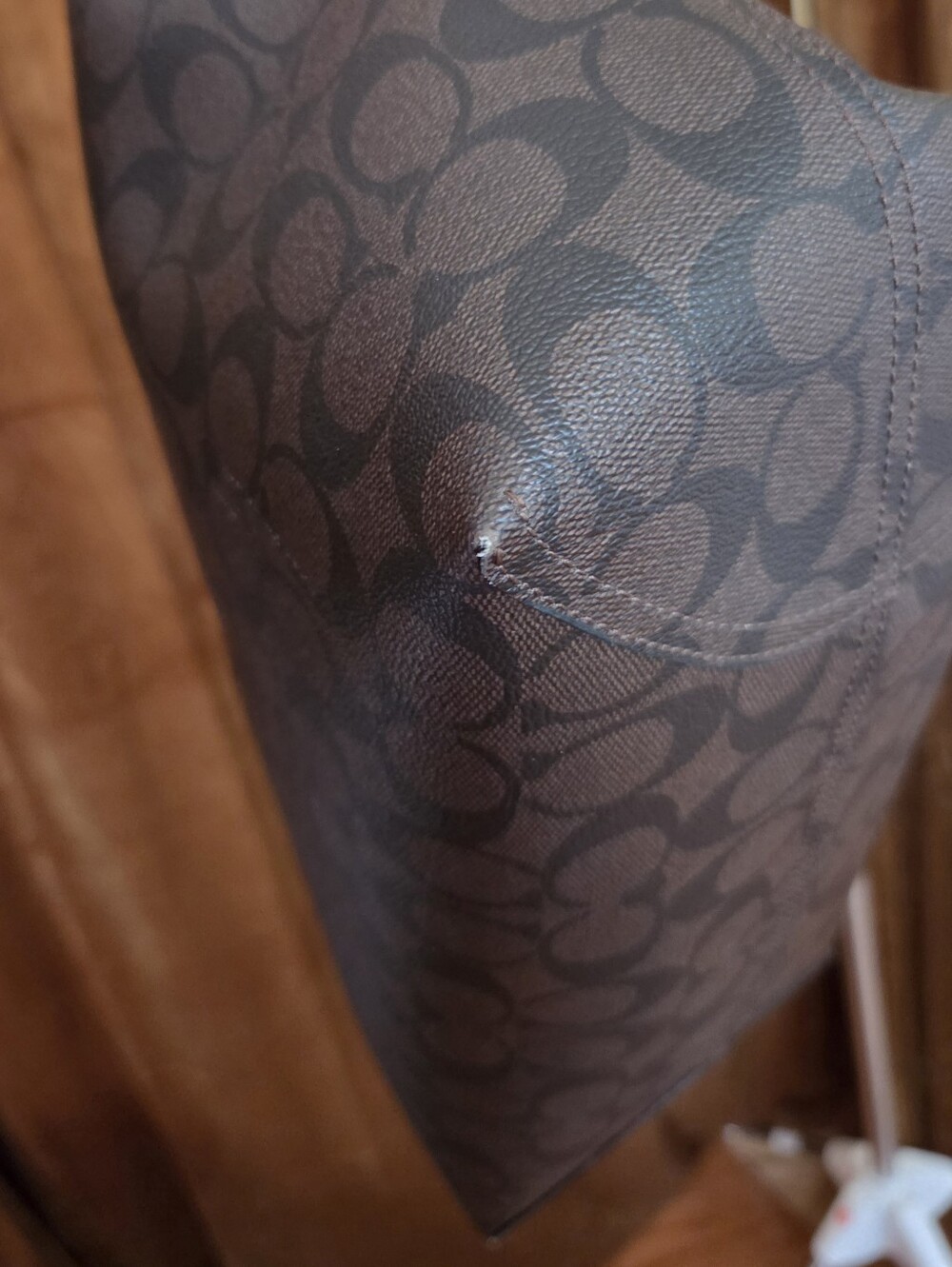 Coach Outlet City Tote Dark Brown/Black Signature Canvas - Picture 10 of 13